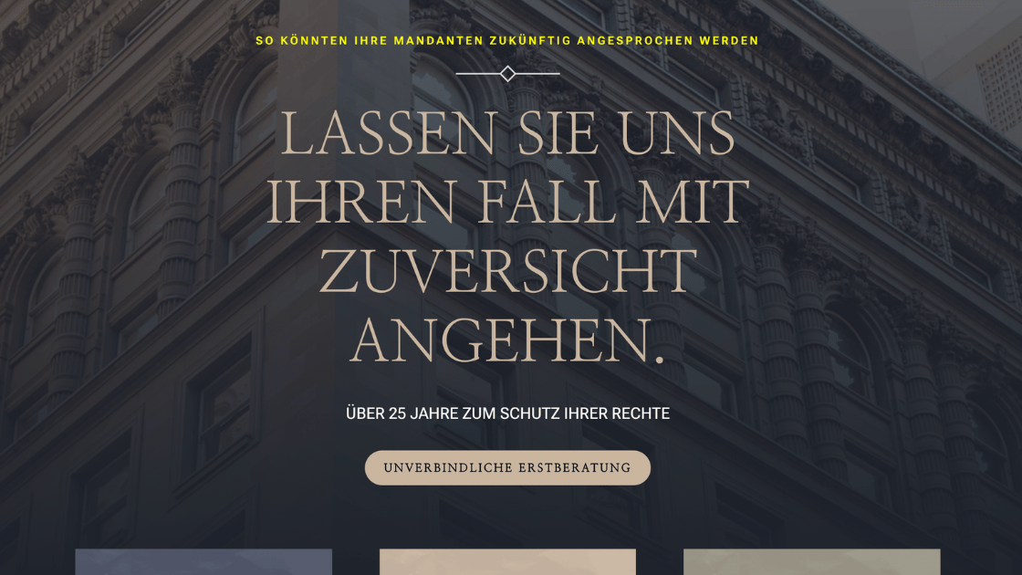 Kanzlei Webseitenbeispiel