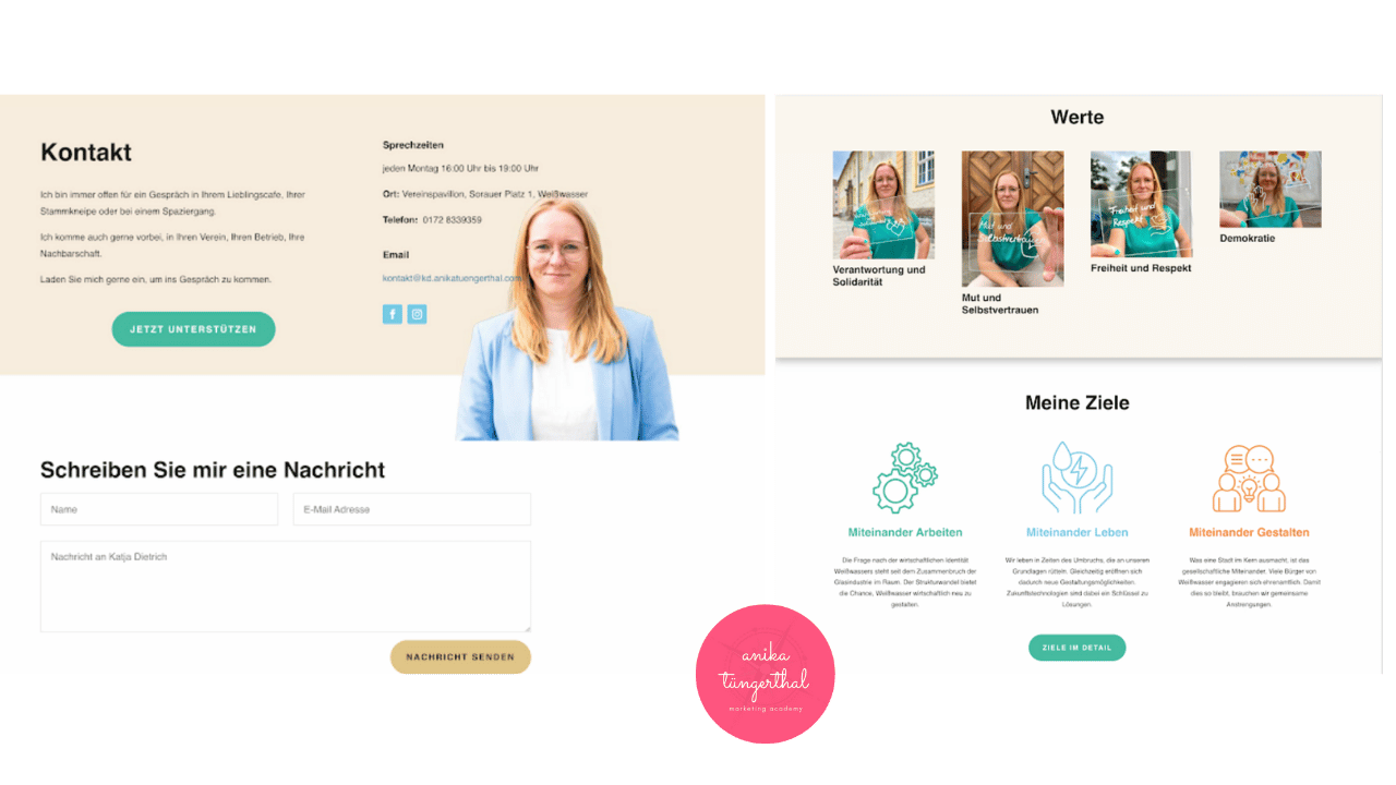 Katja Dietrich Oberbürgermeisterin Weißwasser, Webseite gestaltet durch Digitale Marketing Academy by Anika Tüngerthal Katja Dietrich Oberbürgermeisterin Weißwasser, Wahlkampf Webseite gestaltet durch Digitale Marketing Academy by Anika Tüngerthal