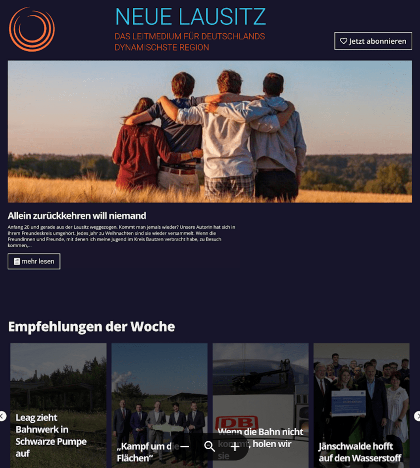 Neue Lausitz - Förderbrücke Media UG - Christine Keilholz Neue Lausitz - Förderbrücke Media UG - Christine Keilholz